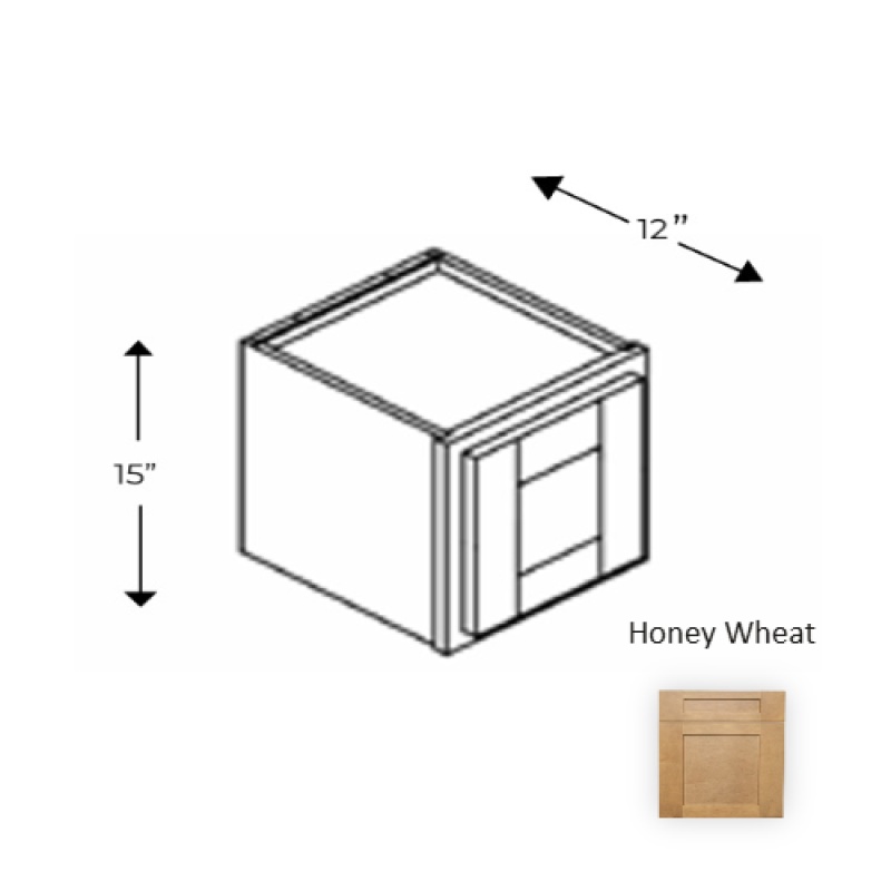Framed Shaker Deluxe Honey Wheat Wall Cabinet