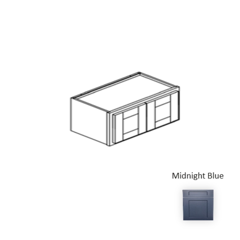 Framed Shaker Signature Midnight Blue Wall Cabinet