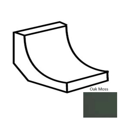 Keystones Unglazed Mosaic Oak Moss Porcelain Floor & Wall Trim - 1" X 1" Cove Base - Matte