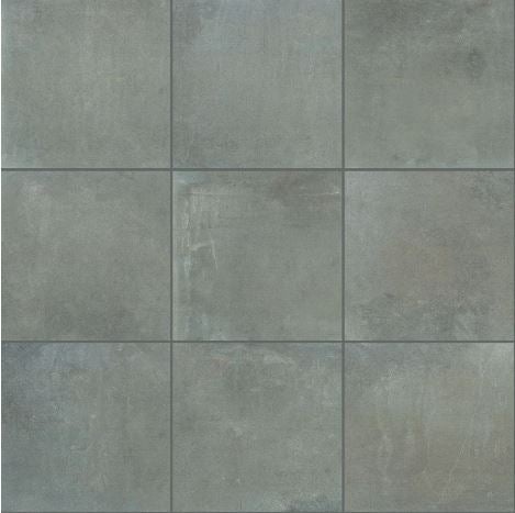 Courtside Anthracite Porcelain Tile - Smooth - 18" X 18"