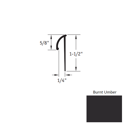 Burnt Umber Vinyl Moulding Trim