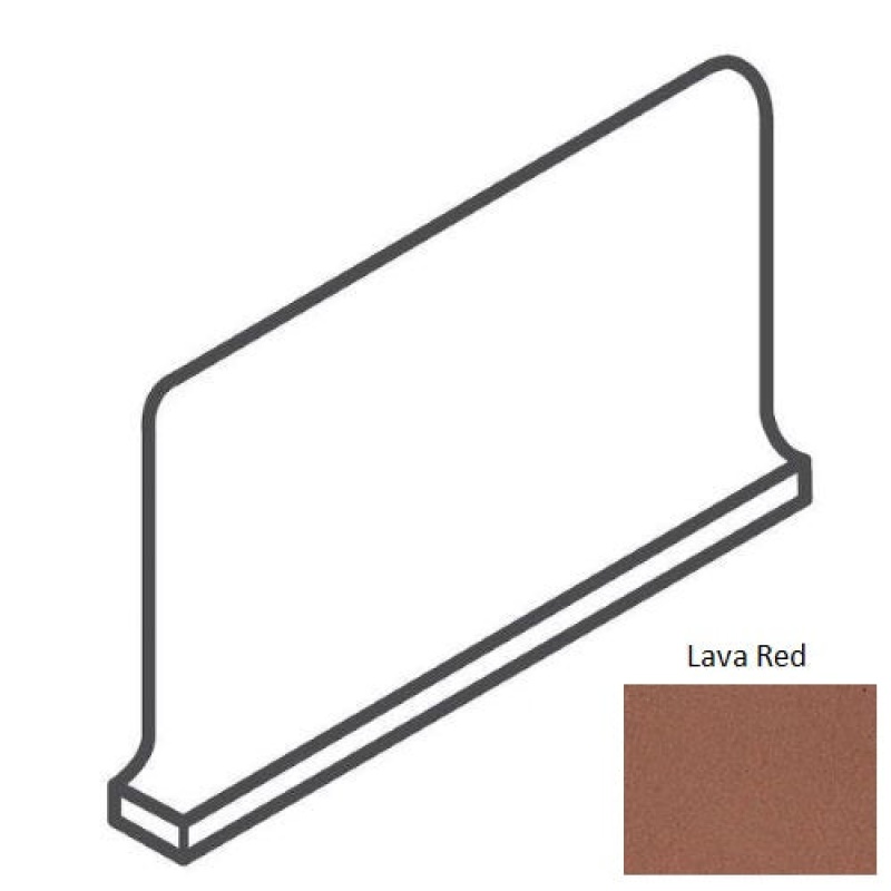 Quarry Naturals Lava Red Cove Base Outcorner Right
