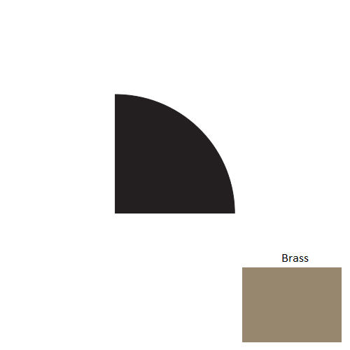 Johnsonite Brass Rubber Millwork Quarter Round Trim