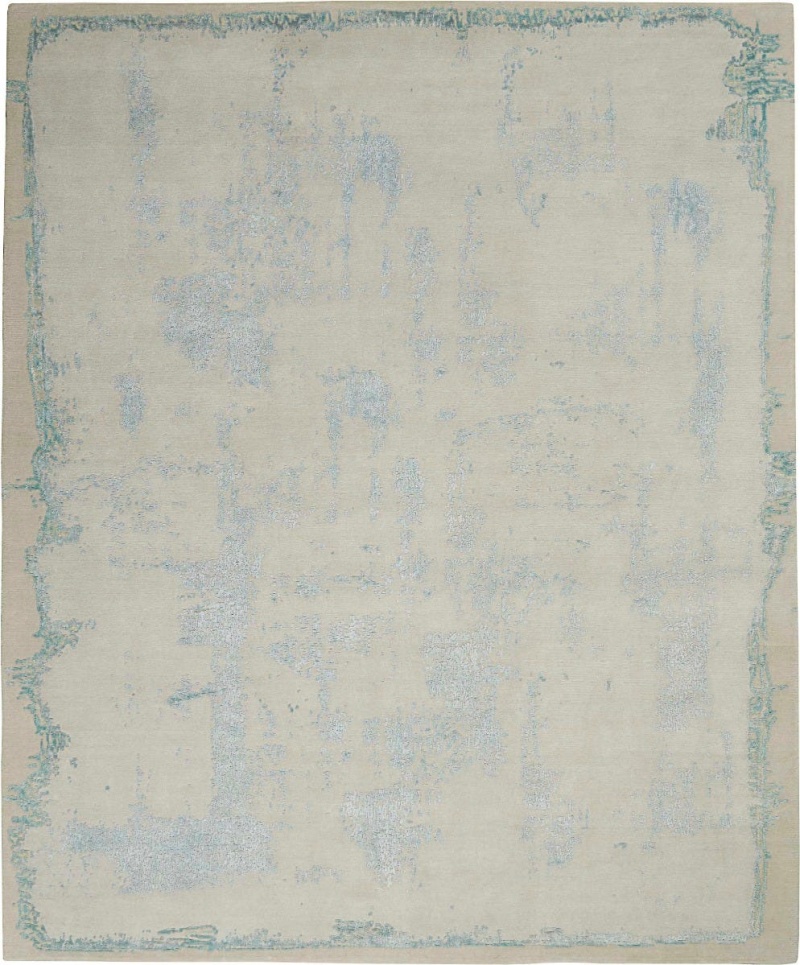 Christopher Guy Wool & Silk Beige Seafoam Cgs31 Wool Area Rug - 8 Ft X 10 Ft - Beige Seafoam