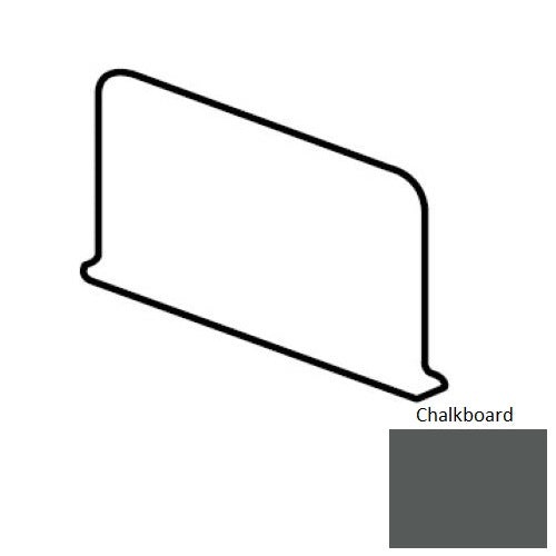 Color Wheel Classic Chalkboard Ceramic Wall Trim - 4 1/4" X 6" Sanitary Cove Base Corner Left