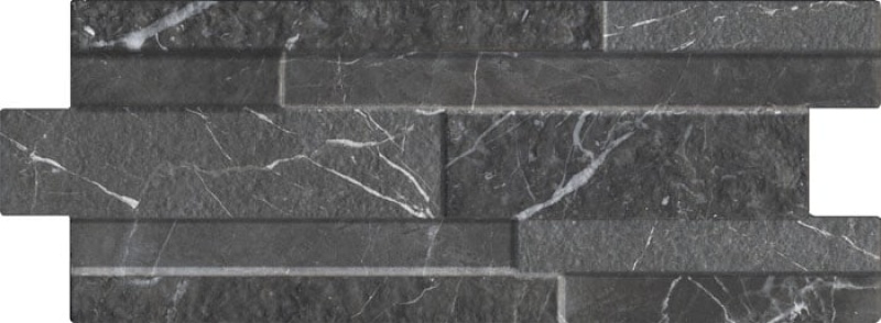 Marmi Black Porcelain Ledger - Matte - 6" X 16"