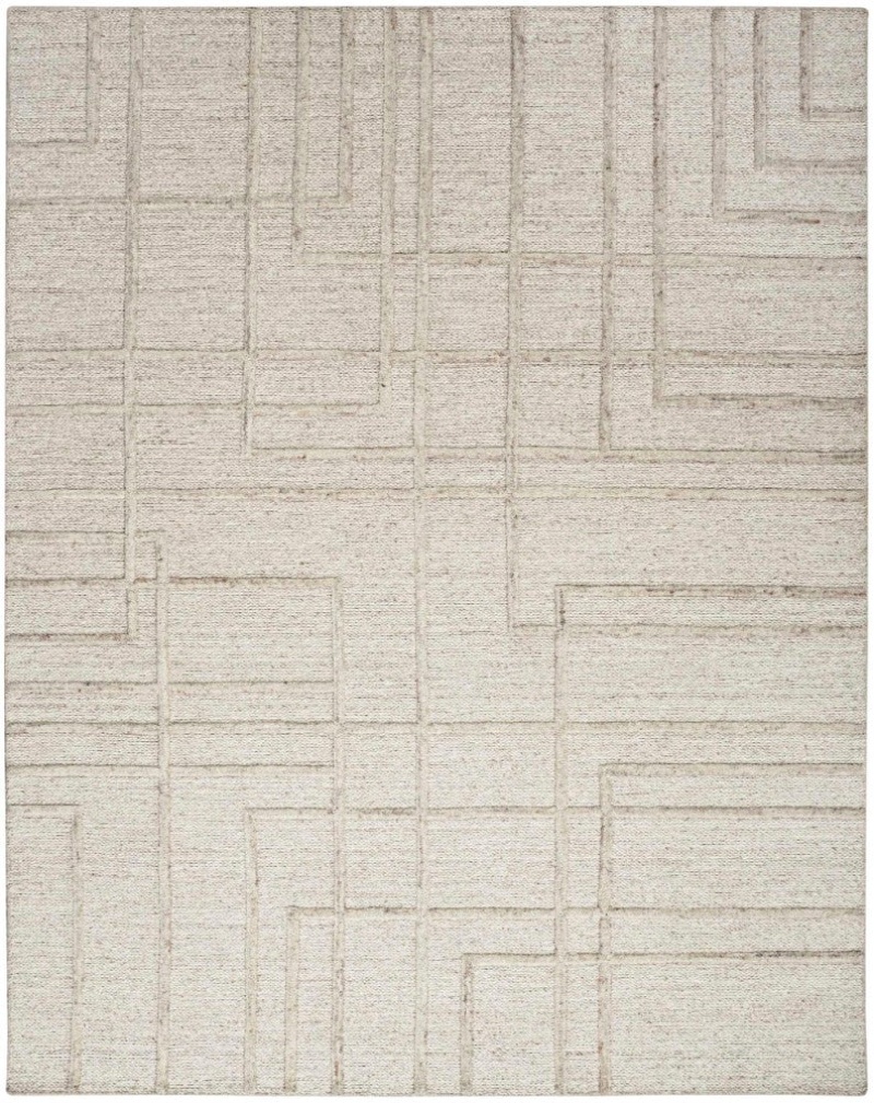 Ck045 Impressions Silver Imp01 Wool Contemporary Area Rug - 5 Ft X 7 Ft - Silver