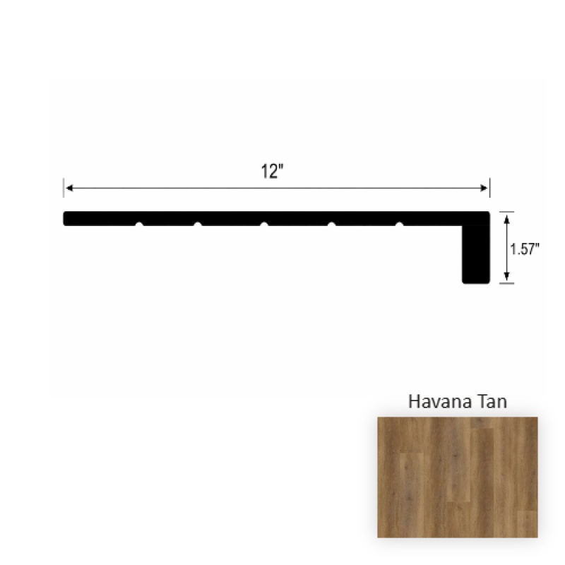 VersaCore PureEdge Havana Tan Square Stair Tread