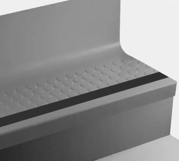 Johnsonite Charcoal Raised Round Rubber Moulding / Trim