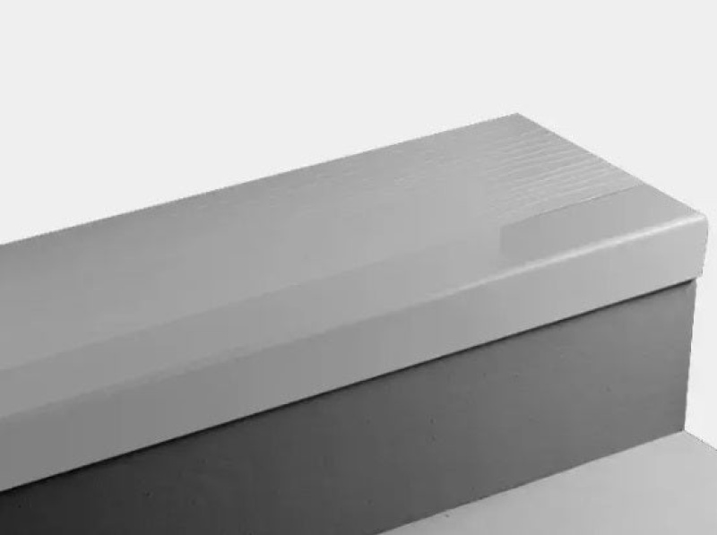 Johnsonite White Bamboo Textured Rubber Angle Fit Stair Tread Without Riser (Sq) - 12 1/4" x 72"