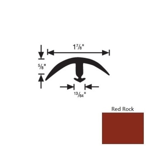 Flextones Red Rock Vinyl 164 Snap Down Super Edge - 1 7/8" X 12 Ft - Thermoplastic