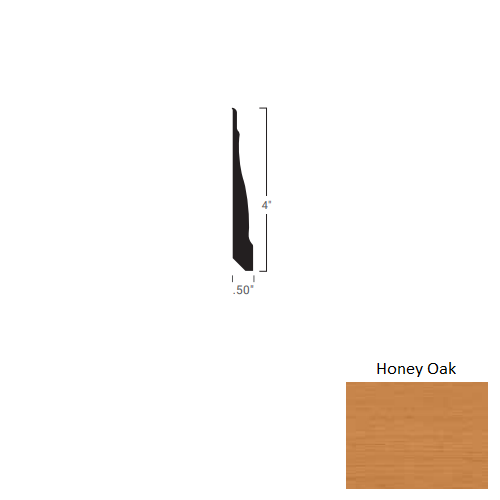 Honey Oak Rubber Masquerade Wall Base