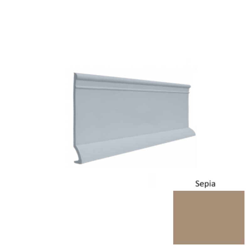 Contours #90 Intrigue Sepia Rubber Profiled Wall Base - Satin