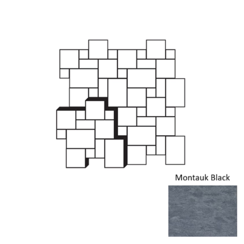Montauk Black 24 Inch Slate Agra Fort Random Ashlar Pattern