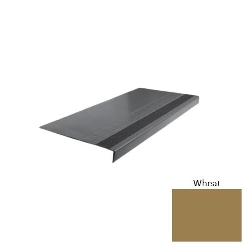 Flextones Wheat Type 875 With Flush Carborundum Strip Distinct Designs Rubber - 12 1/4" X 72" Stair Tread - Raised Square Design