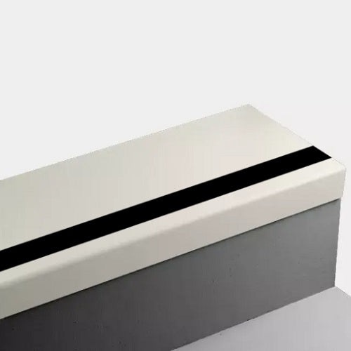 Johnsonite Snow White Hammered Rubber Angle Fit Stair Tread