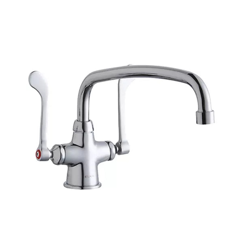 Chrome Deck Mount Kitchen Faucet