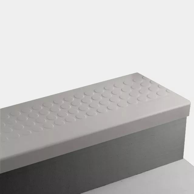 Whispering Mist Raised Round Rubber Stair Tread