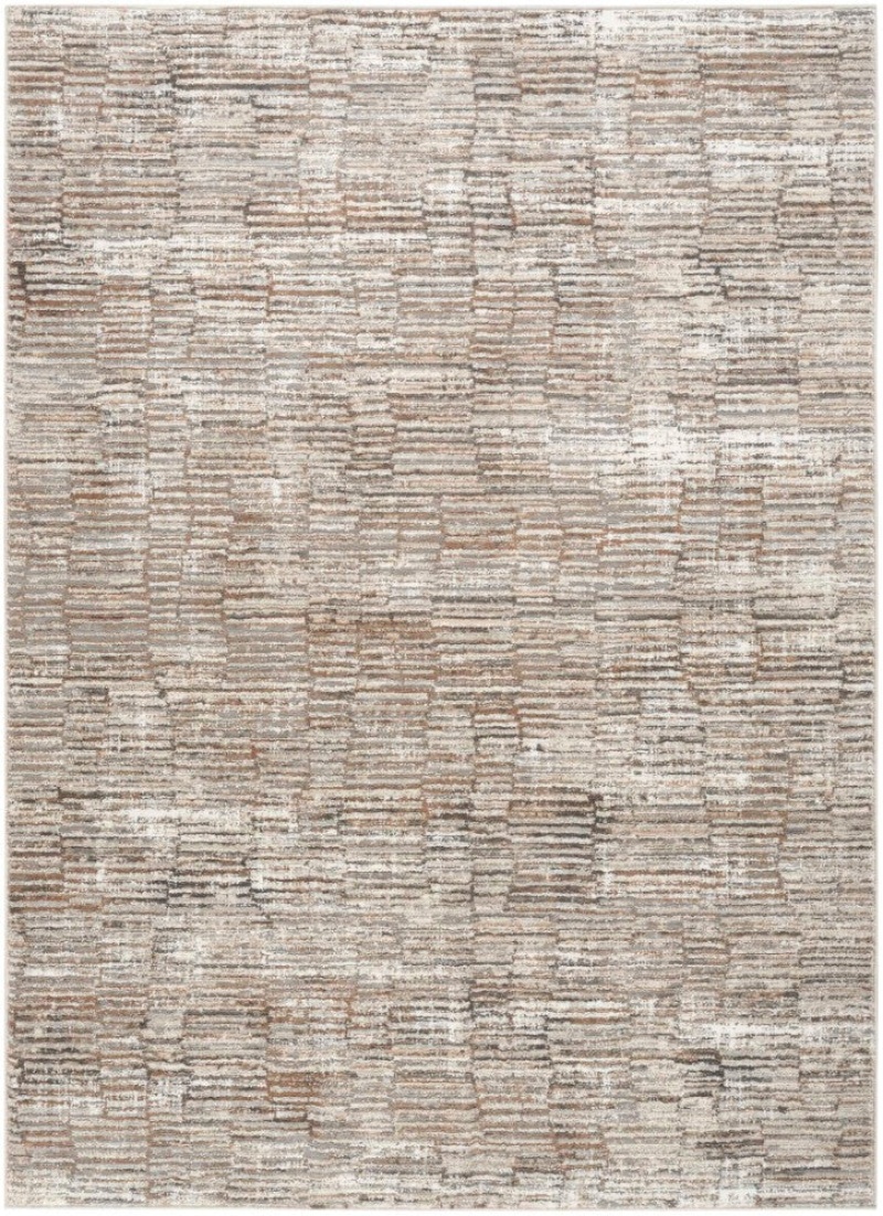 Sustainable Trends Ivory Mocha Sut06 Polyester Contemporary Area Rug - 8 Ft X 10 Ft - Ivory Mocha