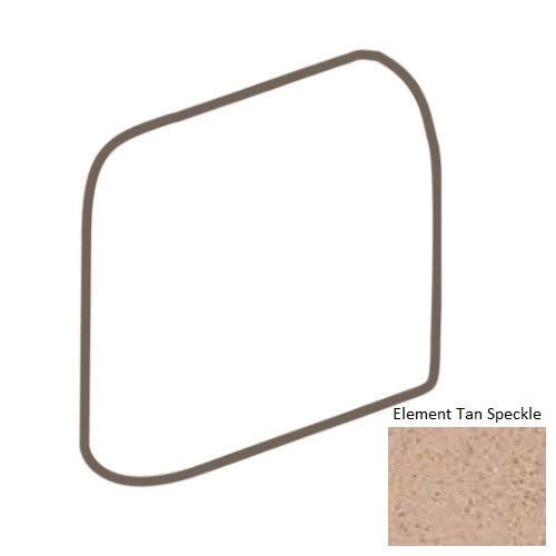 Keystones Unglazed Mosaic Element Tan Speckle Porcelain Floor & Wall Trim - 1" X 1" Bullnose Outcorner - Matte