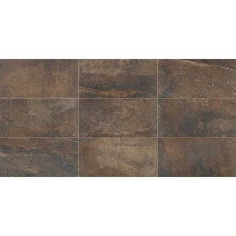Slate Attache Multi Brown Matte Porcelain Tile