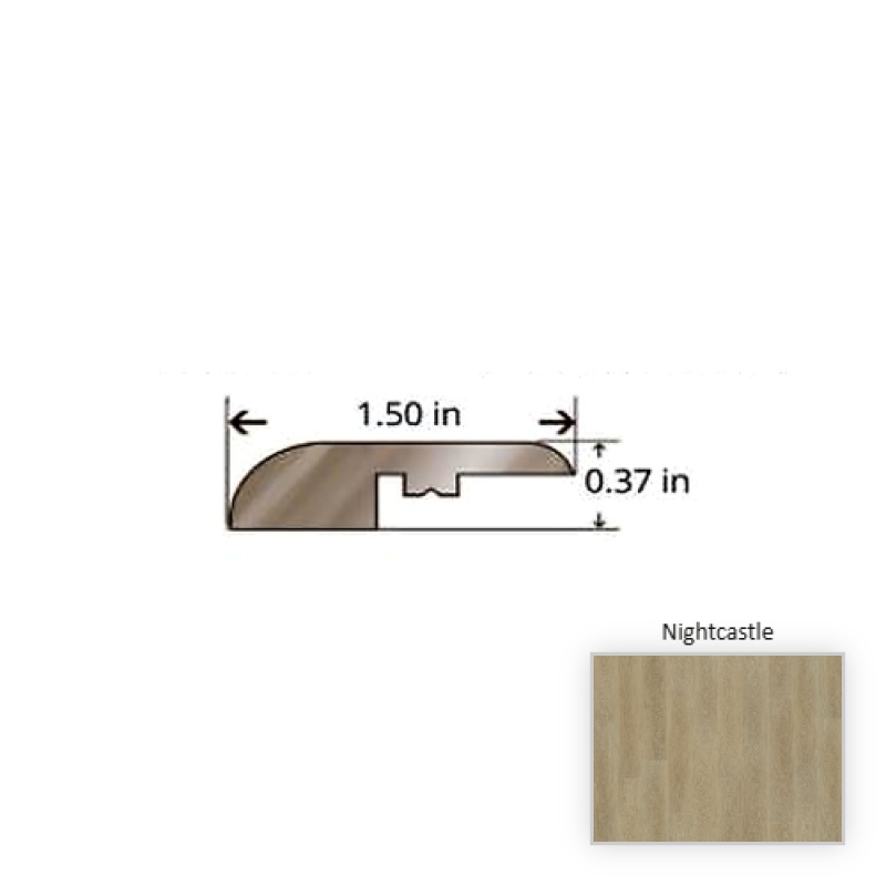 Courtier Nightcastle Oak Luxury Vinyl Moulding / Trim - 84.25" Reducer - Surface Guardian Pro Uv Coating