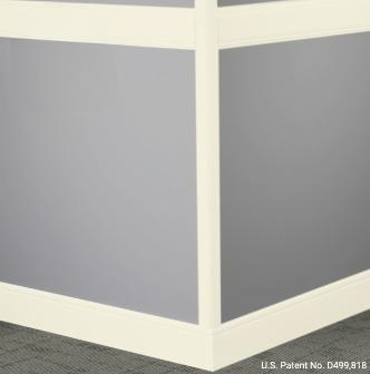 Johnsonite White Pearl Rubber Moulding / Trim 4" X 8 Ft (96") X 3/8" Millwork Rampart Chair Rail - Millwork Rampart Chair Rail