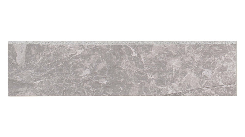 Classic Bardiglietto Porcelain Floor & Wall Trim - 3" x 12" Bullnose - Matte