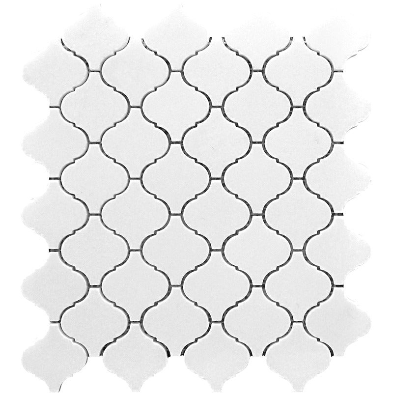 Mykonos Thassos Marble Mosaic - Ftelia - Polished