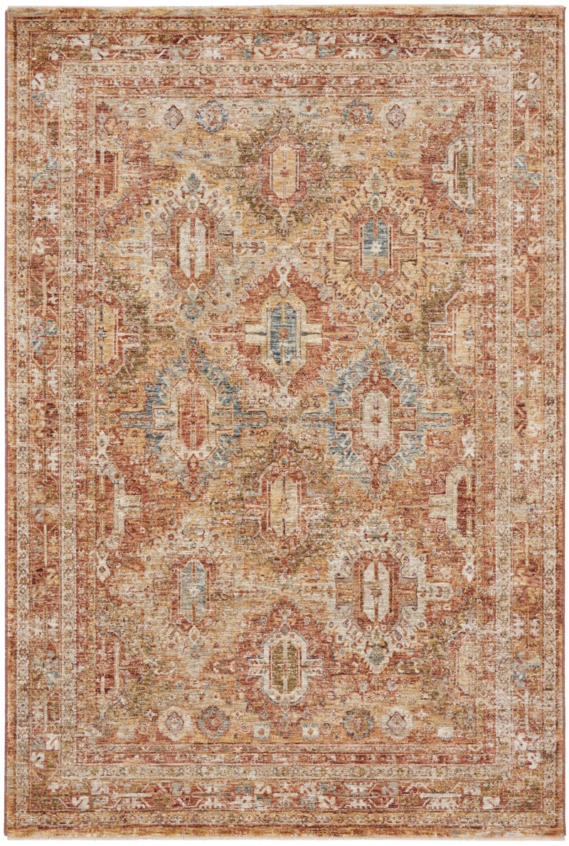 Sahar Shr01 Rust Polyester Vintage Area Rug
