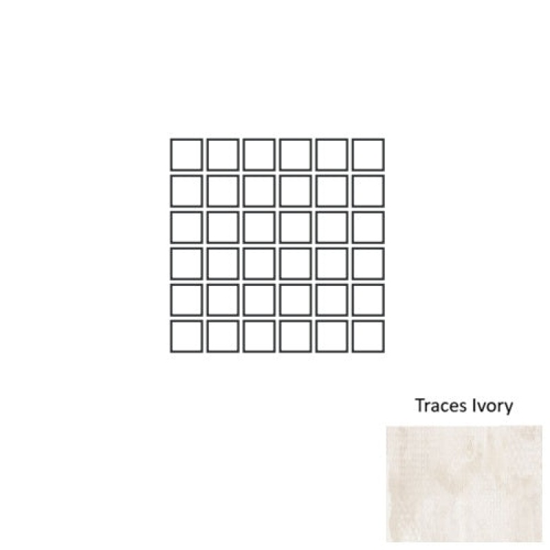 Trex Traces Ivory Porcelain Mosaic - 2" X 2" - Natural