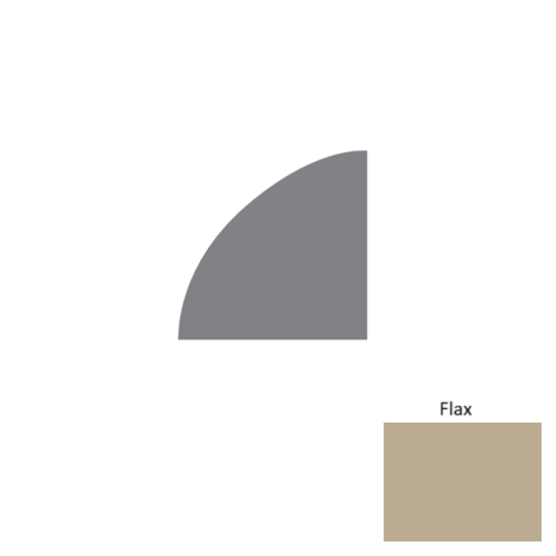 Contours Flax Rubber Quarter Round - Satin - 1/2" X 12 Ft