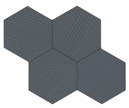 Rhyme And Reason Indigo Ripple Mix Ceramic Tile - Matte