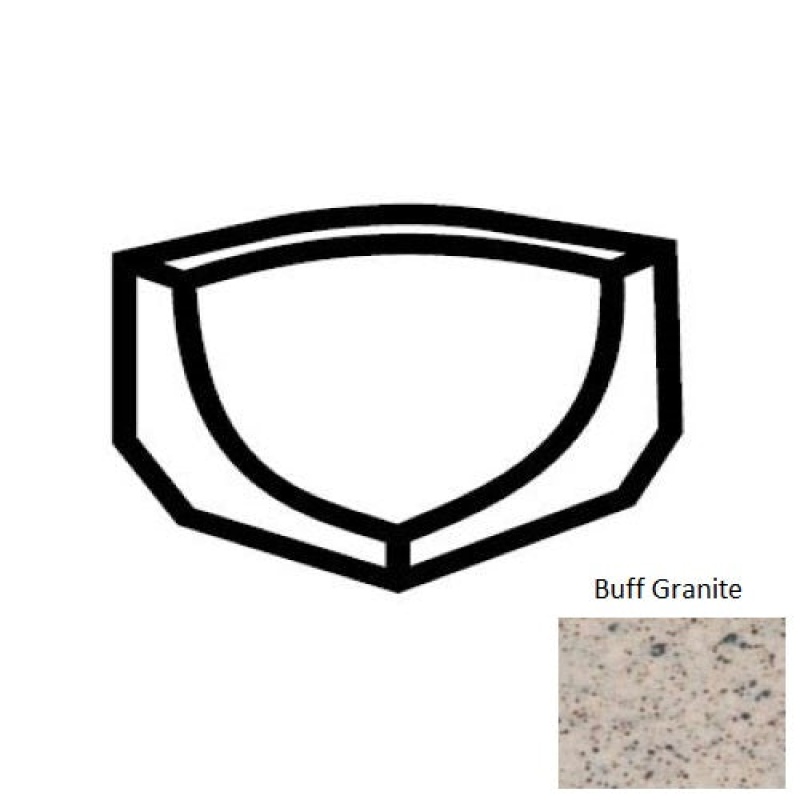 Buff Granite 1" x 1" Unglazed Porcelain Cove Base Incorner Round