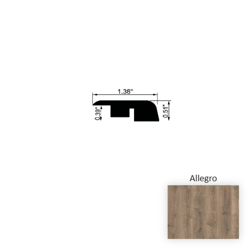 Crescendo Allegro Laminate Wood Moulding / Trim - 1.38" X 94" End Cap - Textured
