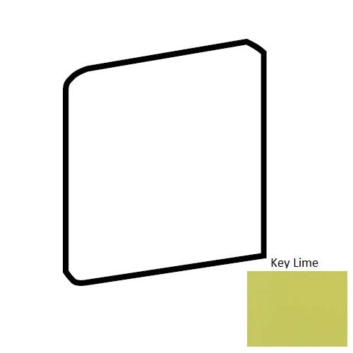 Color Wheel Classic Key Lime Ceramic Wall Trim - 6" X 6" Bullnose Corner - Semi Gloss