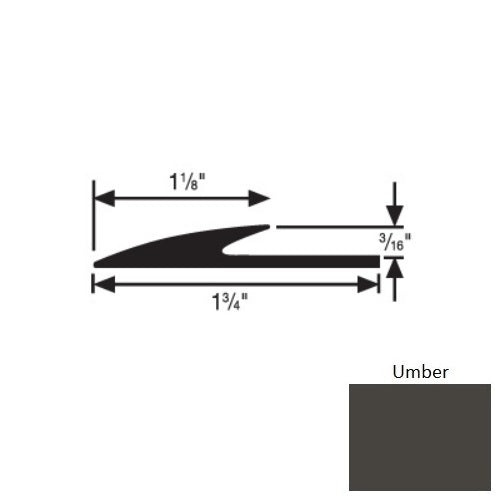 Flextones Umber Vinyl 185 Transition Edge Guard