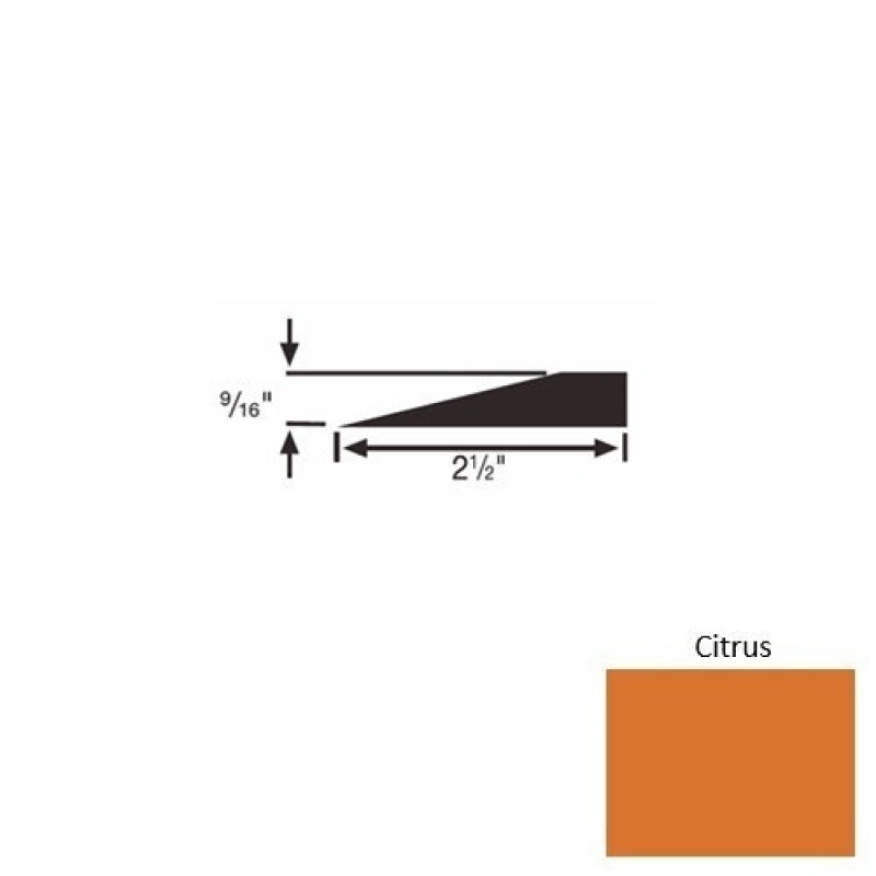 Solid 49 Citrus Rubber Transitional Reducer - 2 1/2" X 9 Ft (108") X 9/16"