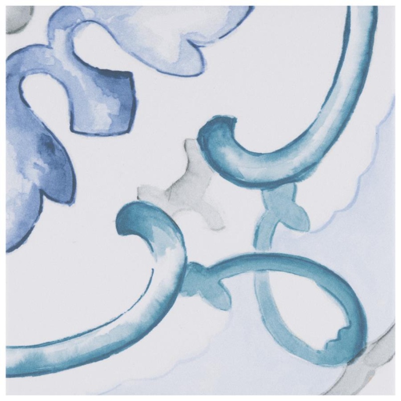Saint Germain Gele Deco Jules Porcelain Tile - Matte - 5 3/4" X 5 3/4"