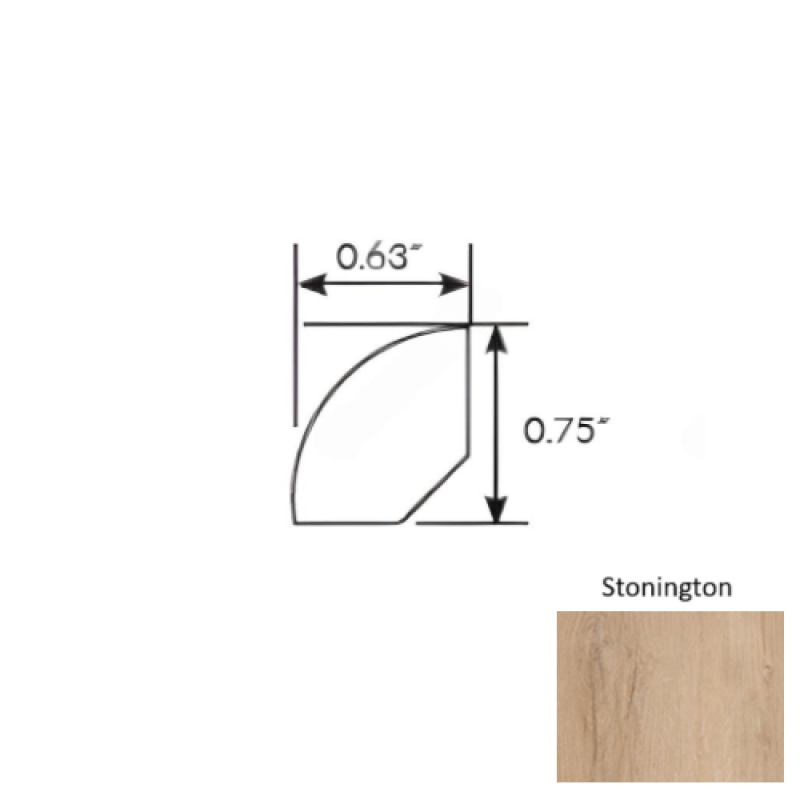 Americano Grande Stonington Luxury Vinyl Moulding / Trim - 94" Quarter Round - Ceramic Bead