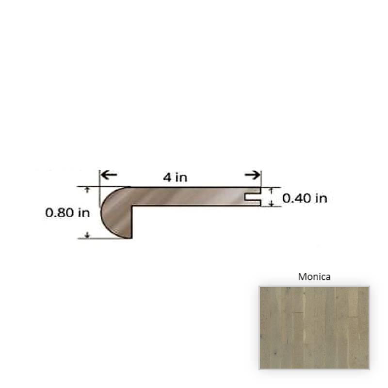 Oak Santa Monica Hardwood Moulding / Trim Stair Nose