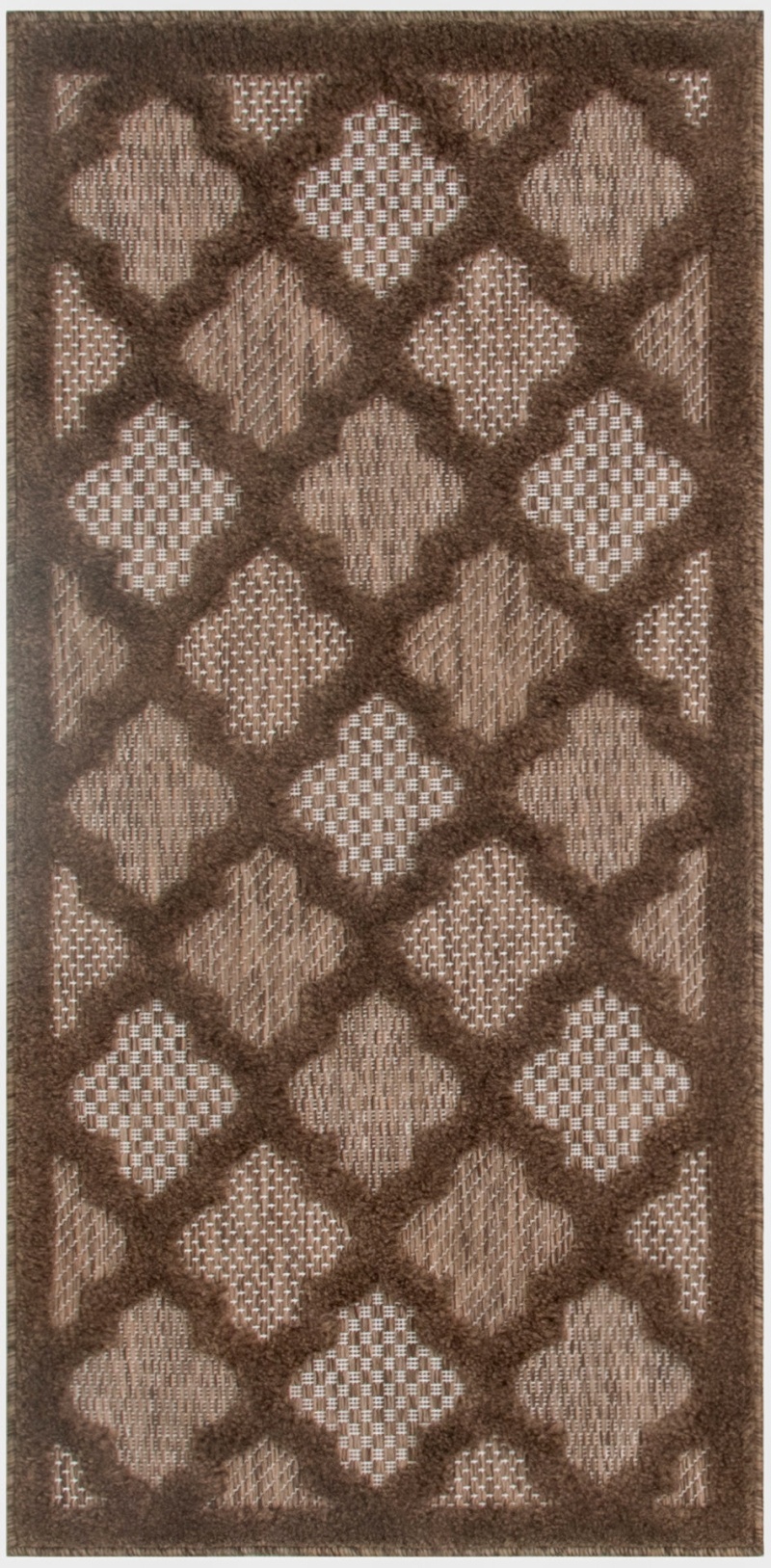 Easy Care Brown Modern Area Rug