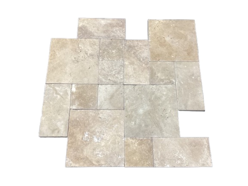 Roman Ivory Cross Cut Travertine Pattern Tile