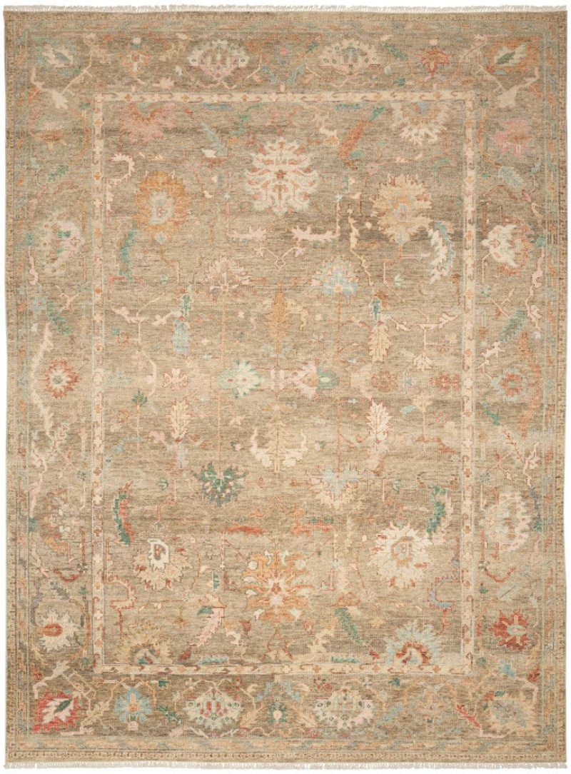 Heritage Vine Charcoal Wool Blend Area Rug 9 ft x 12 ft