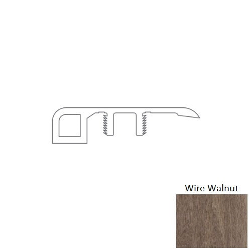 7 Inch Plus Wire Walnut Luxury Vinyl Moulding Trim