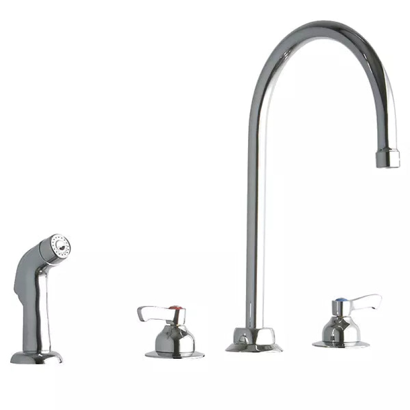 Chrome Deck Mount Bathroom Faucet