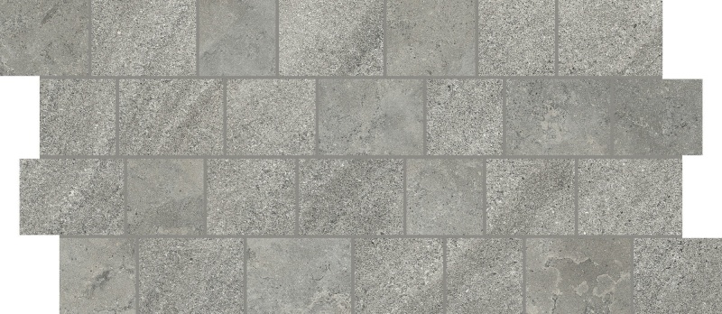 Uniche Grigio Porcelain Mosaic - 3" X Random Lengths - Matte