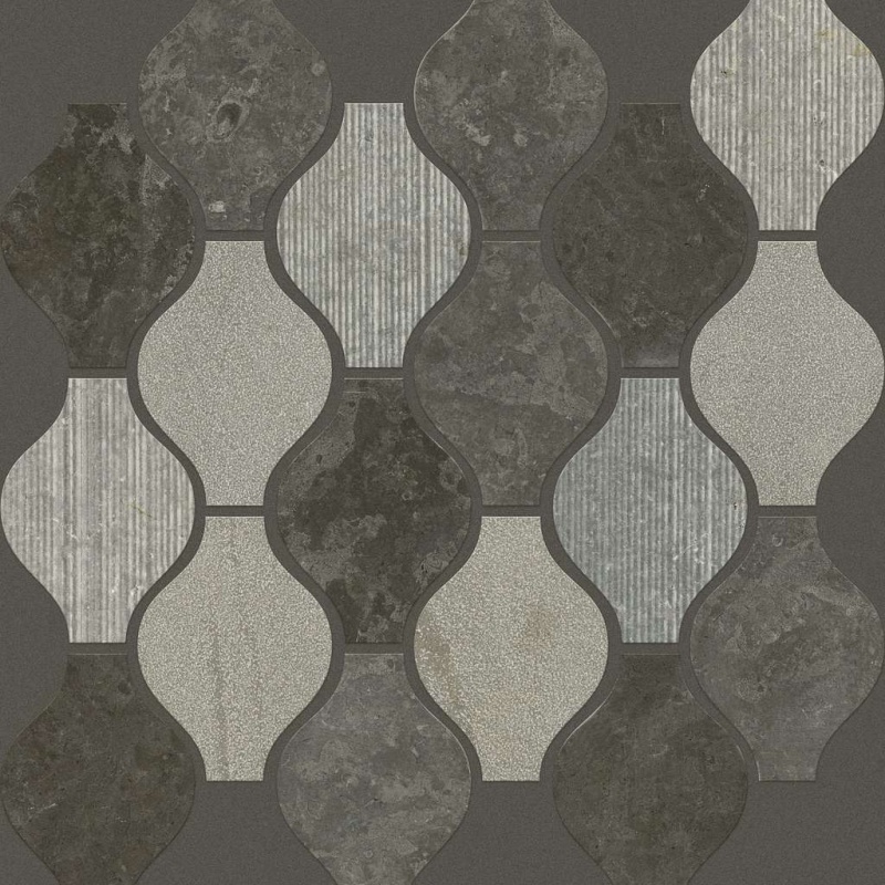 Boca Milly Gray Natural Stone Mosaic - Ornament - Mixed