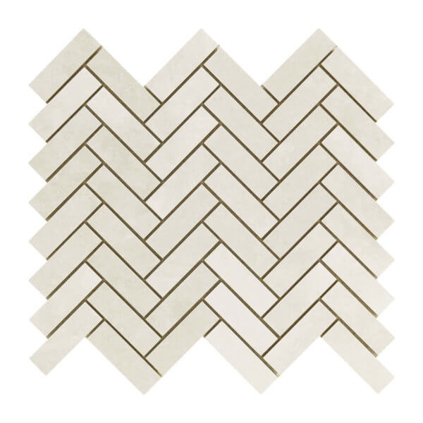 Salt Stone Ice Porcelain Mosaic – Herringbone Matte