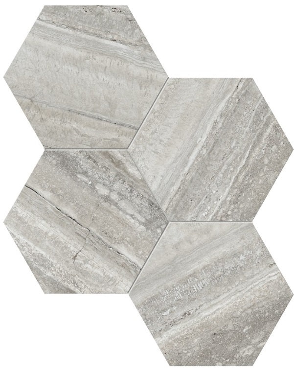 La Marca Travertino Instrata Porcelain Mosaic - 6" Hexagon